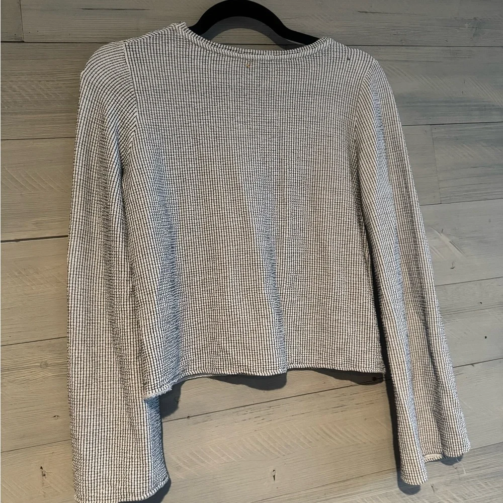 Zara Monochrome Long Sleeve Top